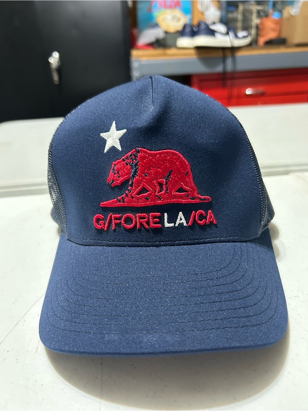 G/FORE Navy California Trucker Golf Hat OSFA Adjustable